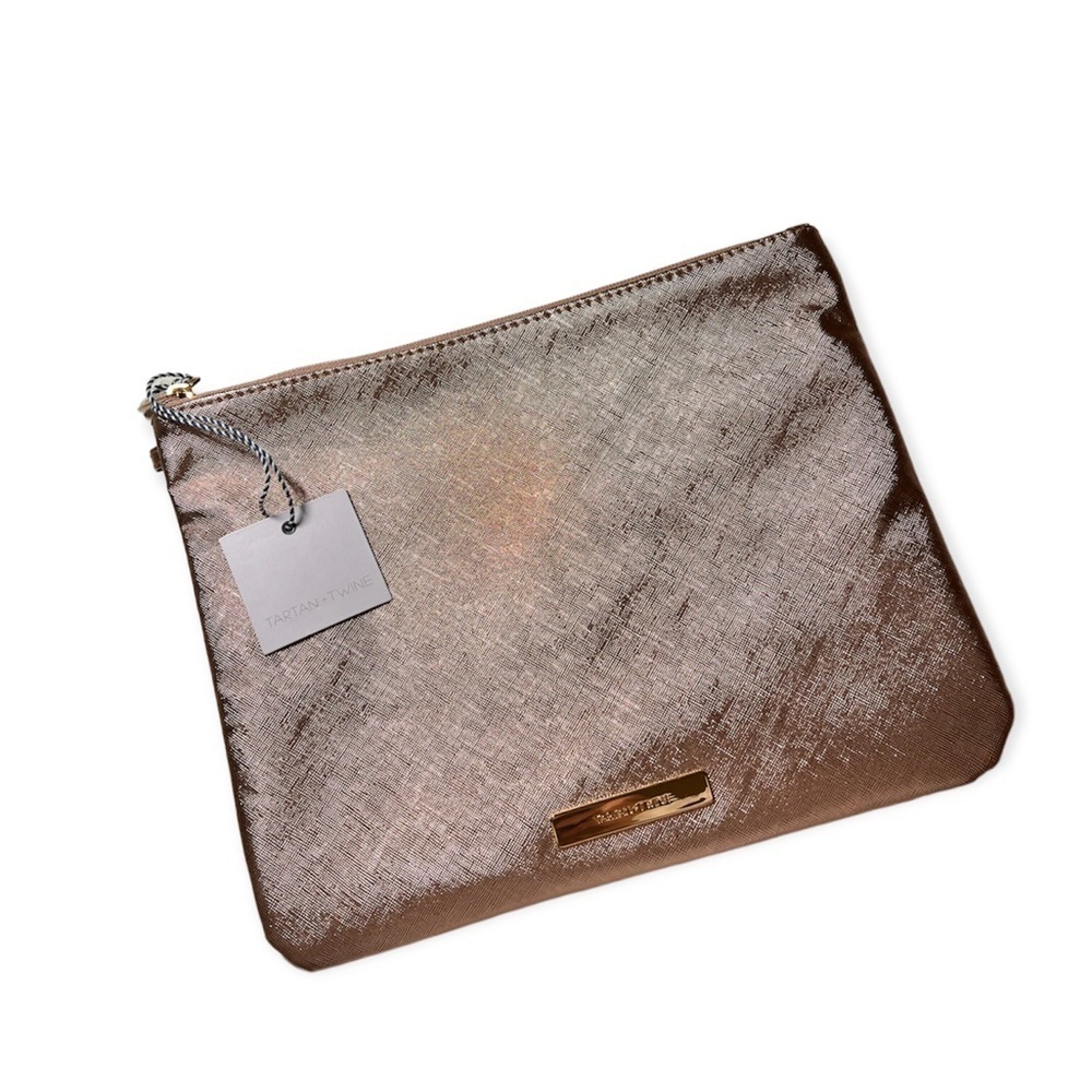 ROSE Gold Metallic Pouch